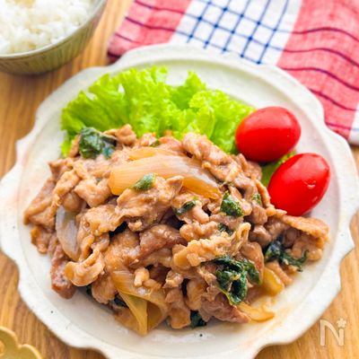 【豚こまと大葉のポン酢生姜焼き】10分で作れる♡