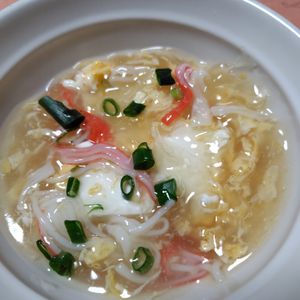 コスモスの作ってみた!投稿(甘～いだしが旨い🤭💖カニカマ卵あんかけ豆腐💖)