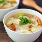 包まず簡単ワンタンスープ【熱々ちゅるちゅる】