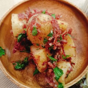Yuukoの作ってみた!投稿(春の味♪『新じゃがとコンビーフのジャーマンポテト風♡』)