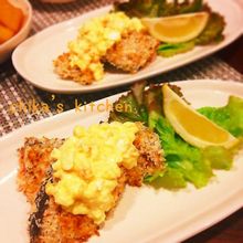 トースターでヘルシー♪秋鮭の香草焼き♡レンチンタルタルで♪