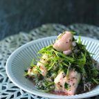 包丁不要！すし酢とゆかりで簡単＊長芋豆苗のゆかり酢漬け