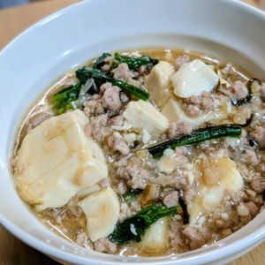 まゆのの作ってみた!投稿(塩こんぶで絶品《ほうれん草たっぷり♡塩麻婆豆腐》)