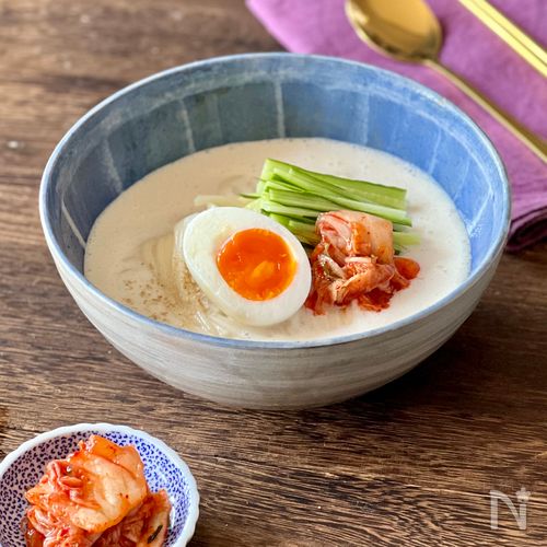 夏の定番に！割烹白だしで韓国風豆乳麺