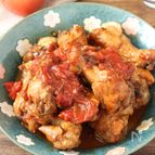 【ほろほろ手羽元の和風トマト煮】出汁いらずで簡単さっぱり