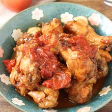 【ほろほろ手羽元の和風トマト煮】出汁いらずで簡単さっぱり