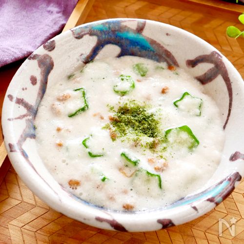 【ねばねば♪納豆長芋オクラ】腸活にも♪ご飯にかけたくなる!
