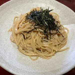 りんごの作ってみた!投稿(5分で出来上がり!?クリーミーたらこパスタ♪)
