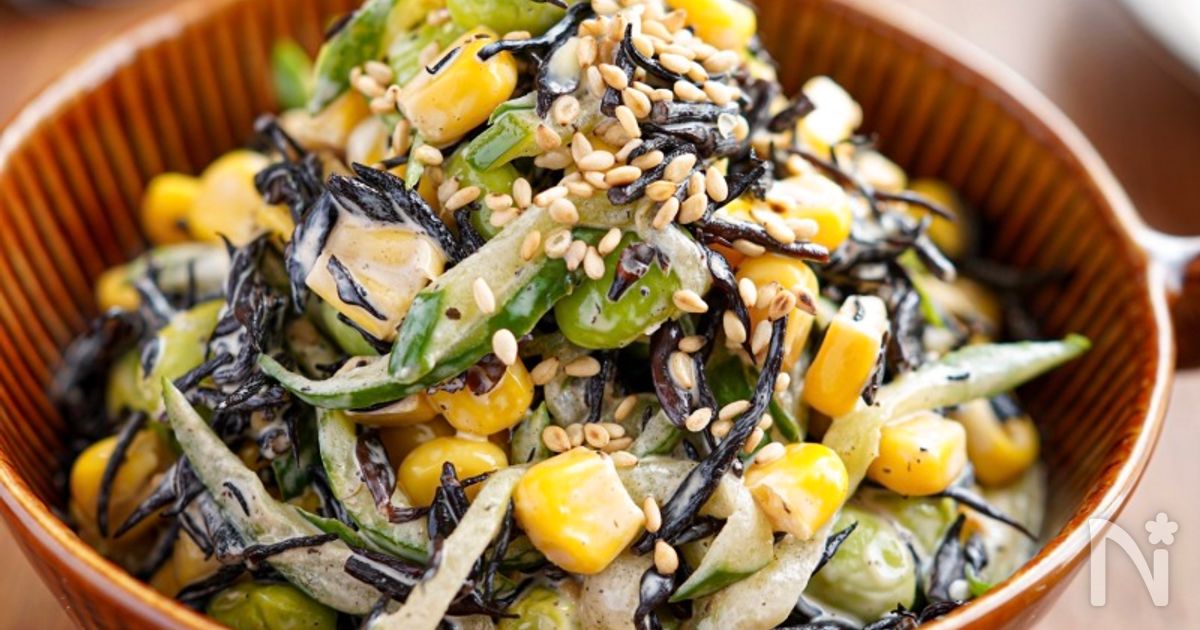 【ひじきと枝豆コーンのマヨサラダ】栄養たっぷり♬︎ レシピサイトNadia