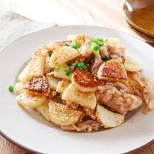 簡単10分！シャキほく♡【豚肉と長芋のごま味噌炒め】