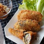 子供も大人も満足♪なすの肉詰めフライ（残り物アレンジ）
