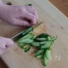 豆もやしとちくわのさっぱり酢の物の工程1