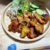 みつつの作ってみた!投稿(さつまいもとしめじ入り【秋のポークチャップ】)