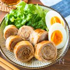 豚スライス肉でミニチャーシュー﻿♪