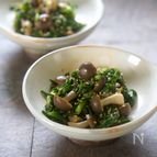 サッと茹でて栄養価を高める★春菊とブナシメジの胡麻和え