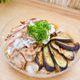 薬味たっぷり♩【豚バラとなすのさっぱりおろしそうめん】
