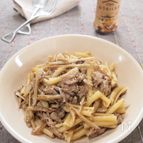 ガッツリ食べたい日に！牛ごぼうのスタミナパスタ♪