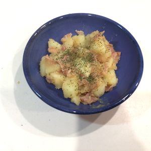 ゆみ棒ちゃんの作ってみた!投稿(粉ふき♡ベーコンポテサラ【#作り置き#マヨ不使用#やみつき】)