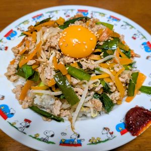 sengaの作ってみた!投稿(【ぱぱっと完成♡速攻ビビンバ】子供ももりもり完食！)