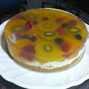 894172の作ってみた!投稿(フルーツたっぷりレアチーズケーキ♩お菓子作り初心者向け！簡単)