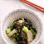 長ひじきときゅうりの青じそサラダ。