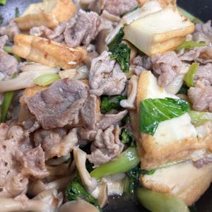 えみりんの作ってみた!投稿(豚バラと厚揚げと小松菜の香味しょうゆ炒め【#スピードおかず】)