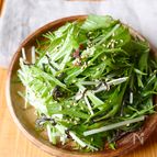 5分で完成！【水菜の胡麻塩昆布サラダ】材料4つで簡単♩