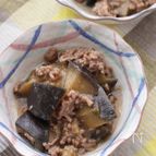 ナスとひき肉の甘辛味噌そぼろあん