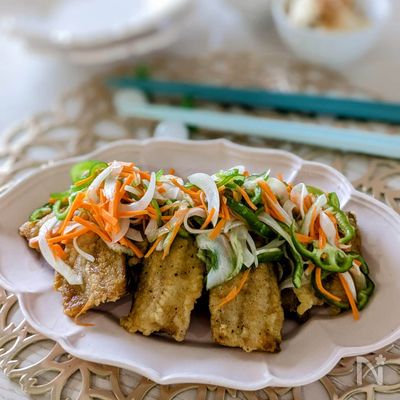 新玉ねぎも美味しい小あじの南蛮漬け