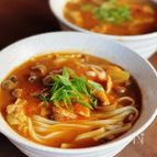 【カレーうどん】和風出汁香る濃厚とろみスープ♪