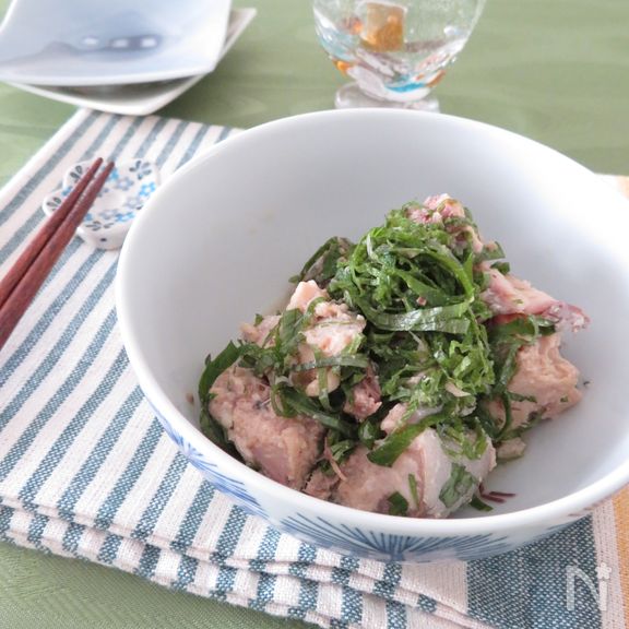 さば缶で簡単☆さばの青じそ和え