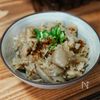 鶏と舞茸のほうじ茶炊き込みご飯【土鍋ごはん】