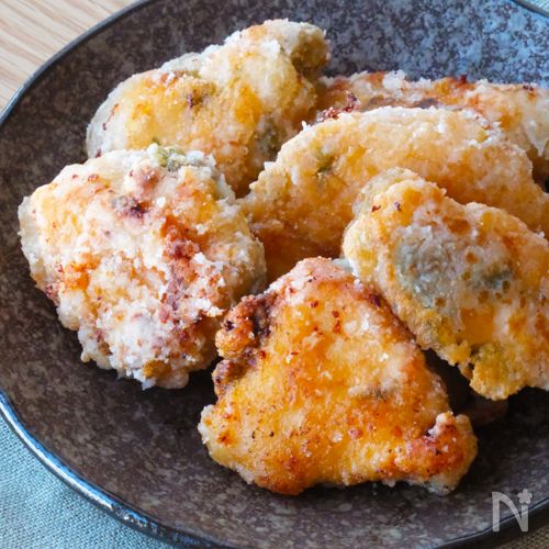 揚げずに簡単【鶏むね肉の青じそ唐揚げ】