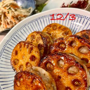 カスプの作ってみた!投稿(れんこんと豚ひき肉の挟み焼き(動画あり))