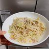 ケの作ってみた!投稿(めちゃ旨！！『キャベツとベーコンのツナクリームパスタ』)