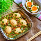 ニラだれで簡単！ピリ辛味たまご