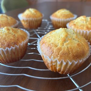 こむぎの作ってみた!投稿(バター香る♪米粉の【完熟バナナマフィン】)