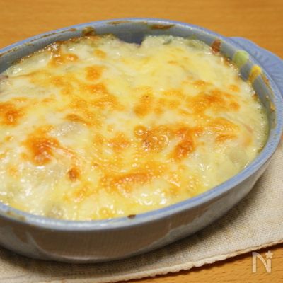 豆乳ホワイトソースのエビドリア