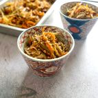 ごま油と醤油がきいた我が家のきんぴらごぼう