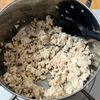 【しゃきしゃき♡︎レタスと鶏ひき肉のうま塩スープ】10分!の工程1