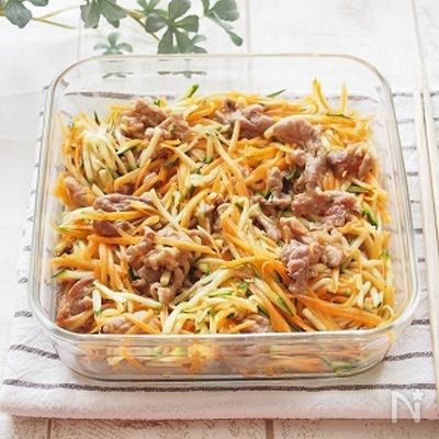 【作り置き】豚肉とズッキーニの香味サラダ