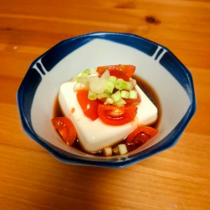 まろみの作ってみた!投稿(箸休めに！ミニトマトの中華風冷ややっこ)