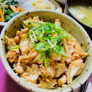 633toの作ってみた!投稿(とまらない味「鶏ささ身肉の甘辛飯」)
