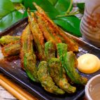 【欧風揚げ物レシピ!!】ししとうとオクラのピカタ