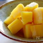 しっとり仕上がる＊水飴で煮るさつま芋のレモン煮