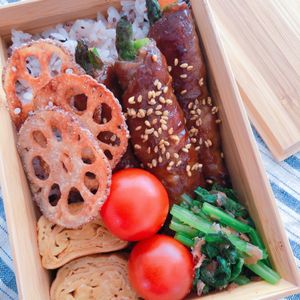 ミルクの作ってみた!投稿(甘辛だれでごはんがすすむ!アスパラの肉巻き)