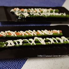 アスパラトビ子サンド☆サワーマヨゆず胡椒
