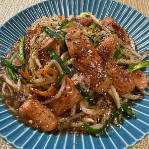 楽ラク手抜キッチン🐶🐾の作ってみた!投稿(コスパ最強のギョニソもやしあんかけそば)