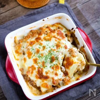 焼肉のたれで簡単♪ひき肉とじゃがいものクリーミーグラタン