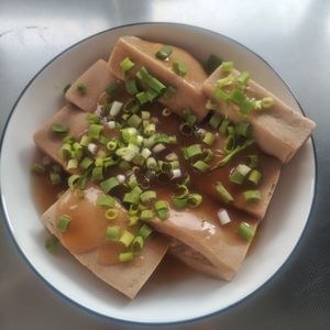 はるにゃんこの作ってみた!投稿(＼お出汁がじゅわ〜／肉詰めこうや豆腐のとろみあん)